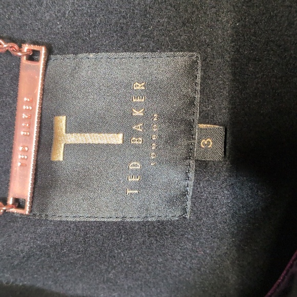 Ted Baker London Short Belted Wool Wrap Coat Size 3, EUC *missing belt - Picture 6 of 11